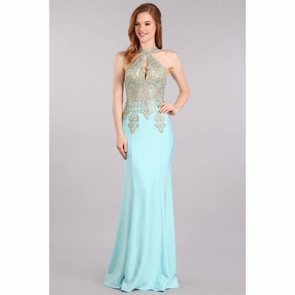 1578 Ice Blue Sexy Dress - Picture 1 of 6